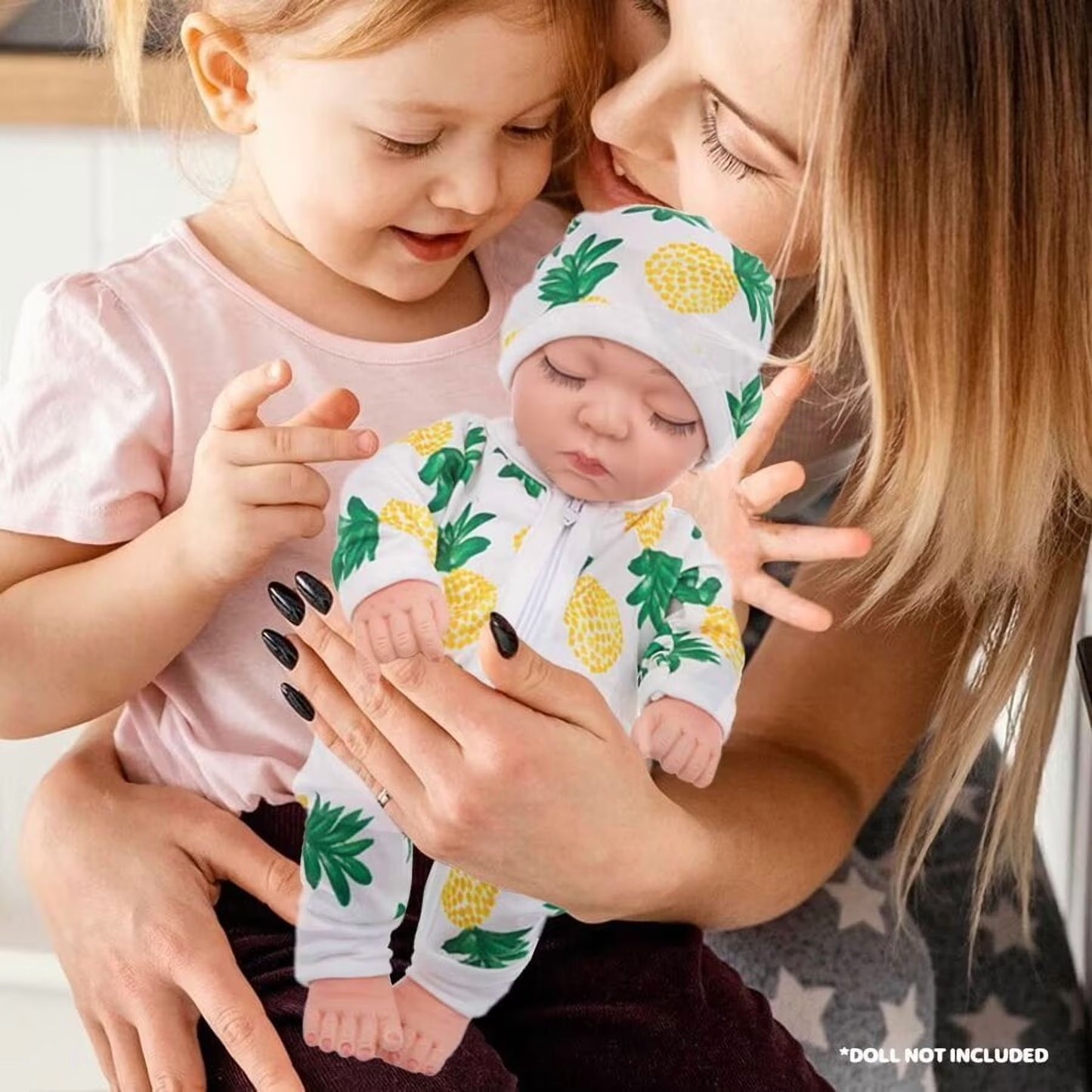 AmaMary Reborn Doll Bodysuits 10-12 Inch Animal Pattern Outfits 6-Pack