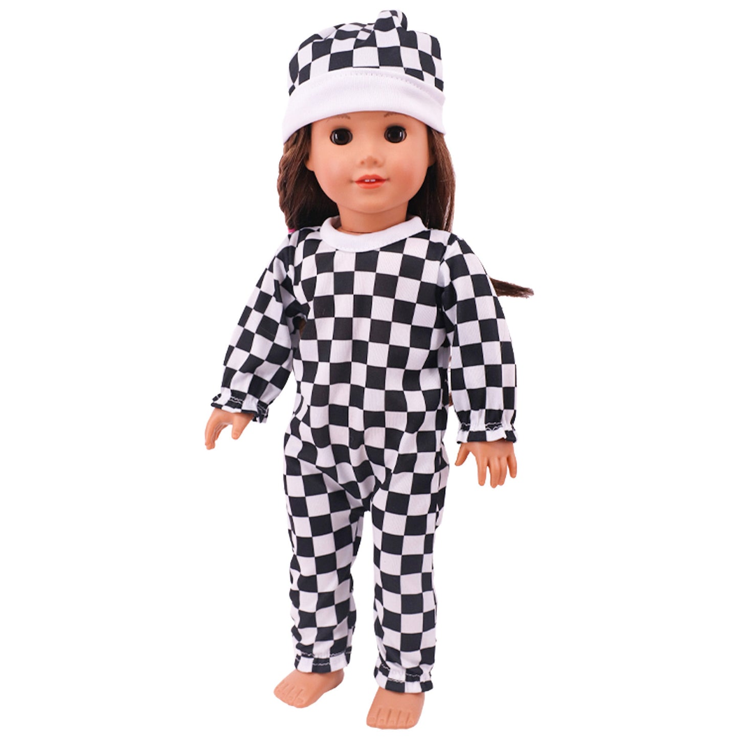 AmaMary 5 Sets Baby Doll Pajamas & Hats for 14–18 Inch Dolls – Soft Cotton Sleepwear with Matching Hats, Cozy Dress-Up Clothes for 15" 17" 43cm Dolls, Imaginative Play Gift for Girls Ages 3+