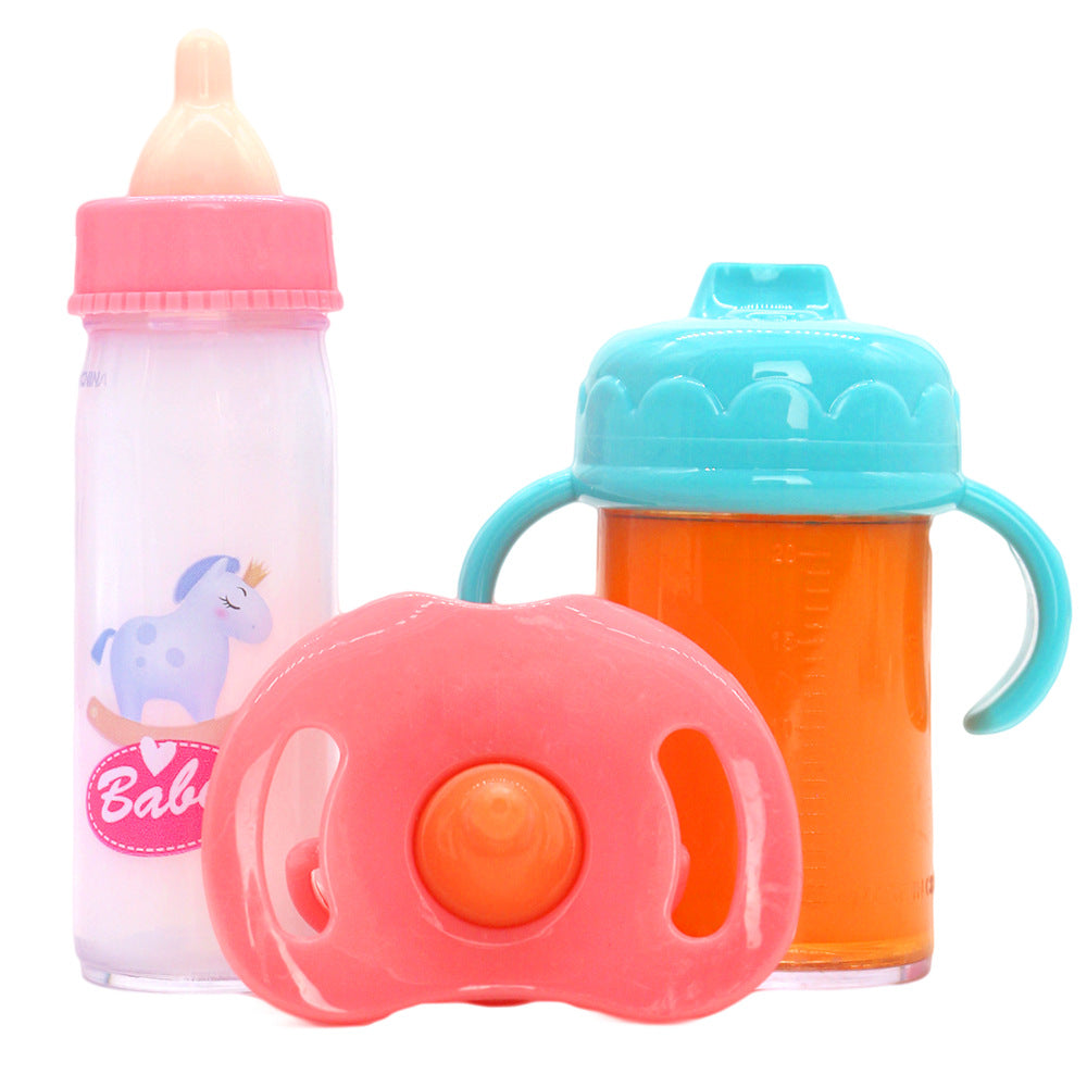 AmaMary 8 Pcs Baby Doll Carrier and Accessories with Nappy Bib Bottle Pacifier for Dolls 16-18 Inches