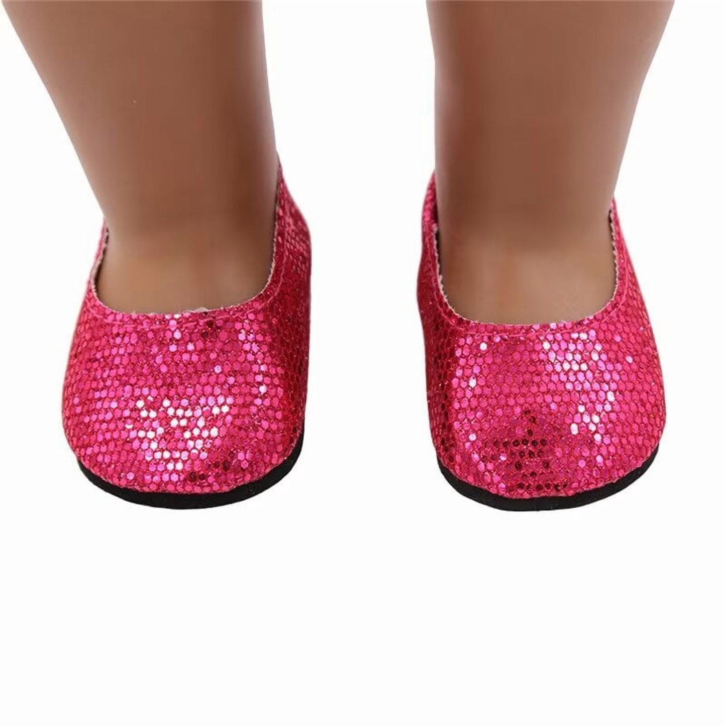 AlevRam 18 Inch Doll Shell Hemed Mesh Princess Sequin Bling Bling Doll Dress with Sunglasses and sho