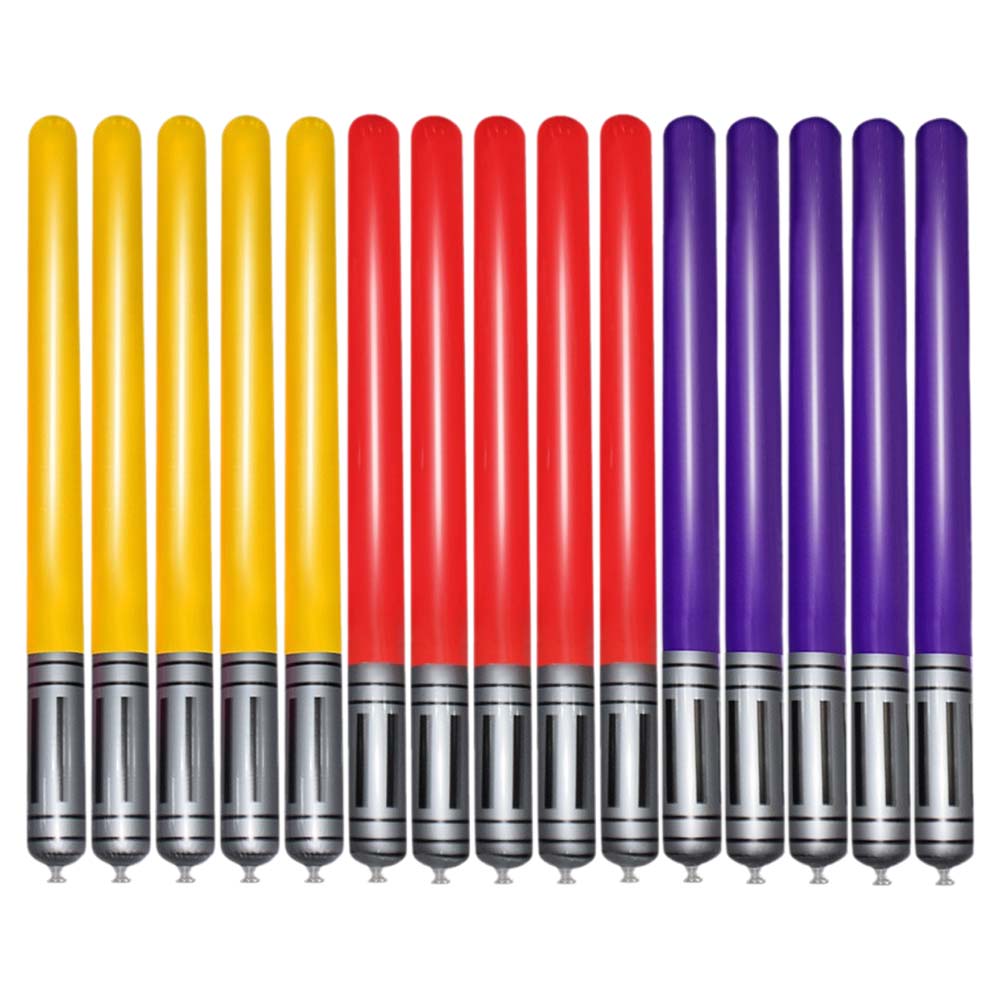AmaMary 15-Piece Inflatable Balloon Sword Set - 35-Inch Party Favors