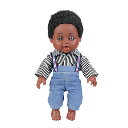 Amamary Afro Doll Black Boy Dolls for Kids Lifelike African Doll with Afro Hair Perfect for Gift 10 inch