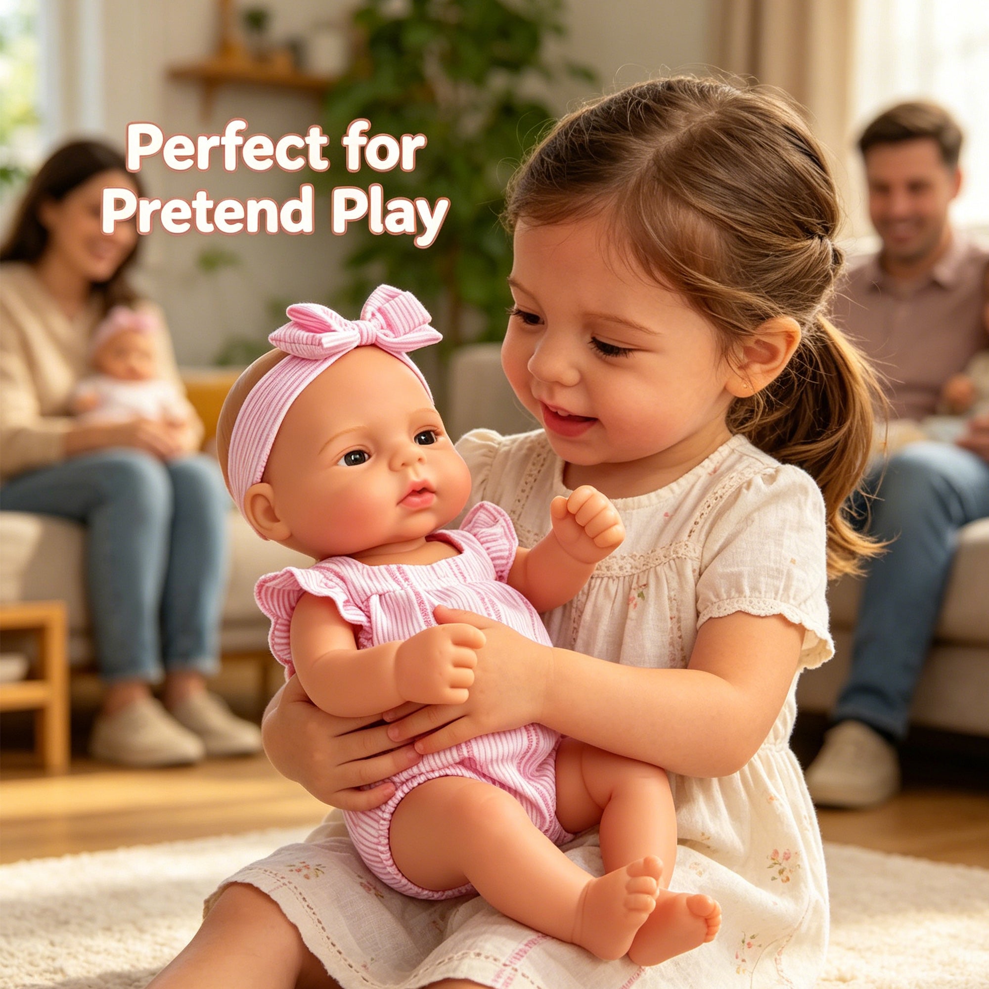 AmaMary 1Pcs Soft 40CM Lifelike Reborn Baby Dolls Full Body Plastic Baby Dolls Gift for Kids Age 3