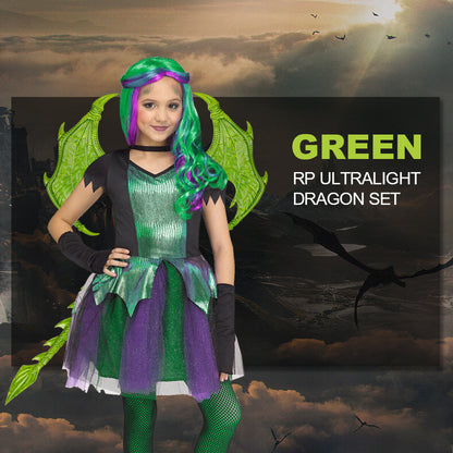 AmaMary Dragon Wings Tail and Mask Costume Accessory Set for Halloween Cosplay Parties