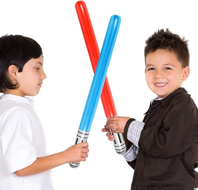 AmaMary 15-Piece Inflatable Balloon Sword Set - 35-Inch Party Favors