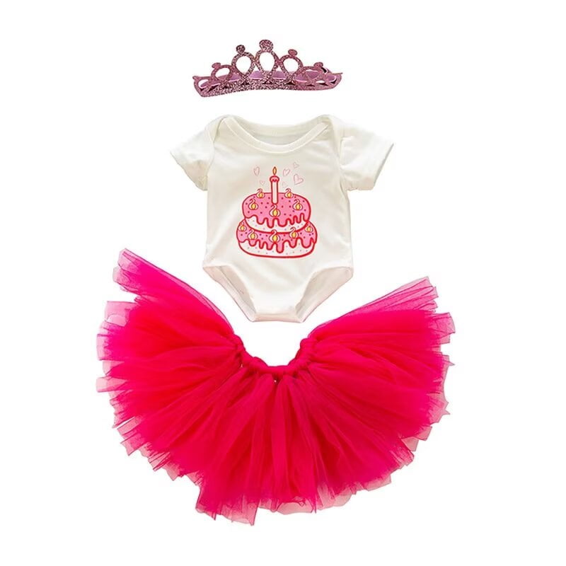 AlevRam 3 PCS/Set 18 " Doll Dress Set Include Bodysuit Mesh Skirt Crown Doll Accessary Doll Clothes 