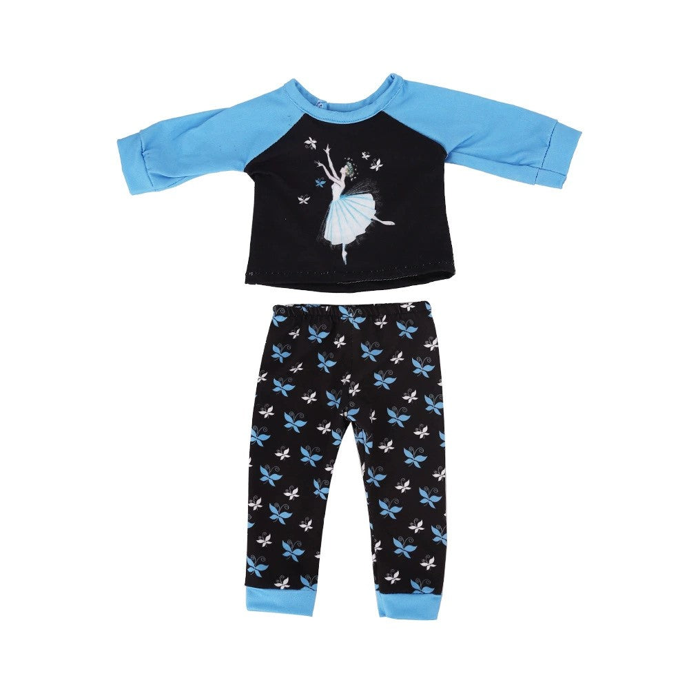 AmaMary Baby Doll Pajamas Set, 5 Pieces, Fits 16-18 Inch Dolls, Soft Feel with Cute Prints