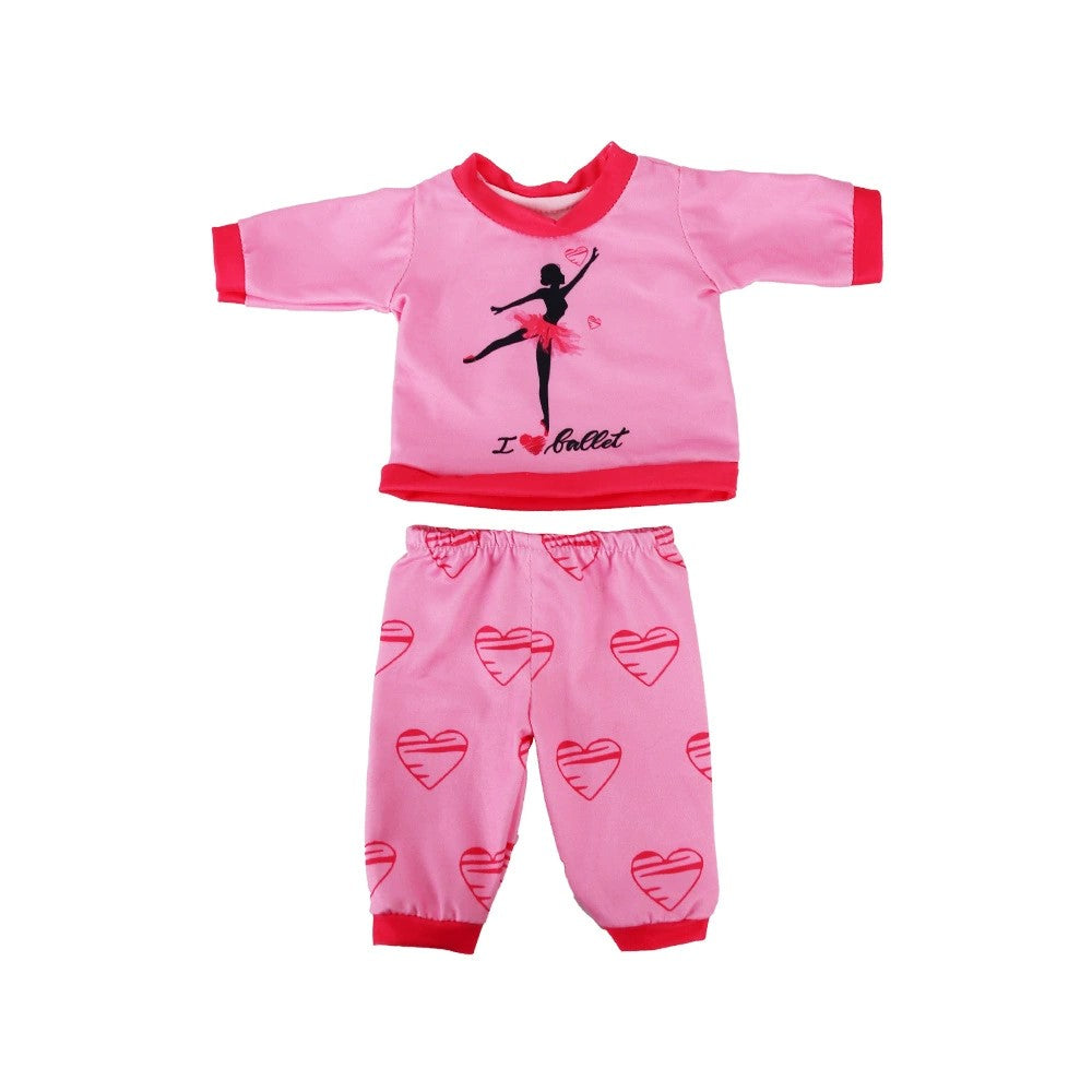 AmaMary Baby Doll Pajamas Set, 5 Pieces, Fits 16-18 Inch Dolls, Soft Feel with Cute Prints