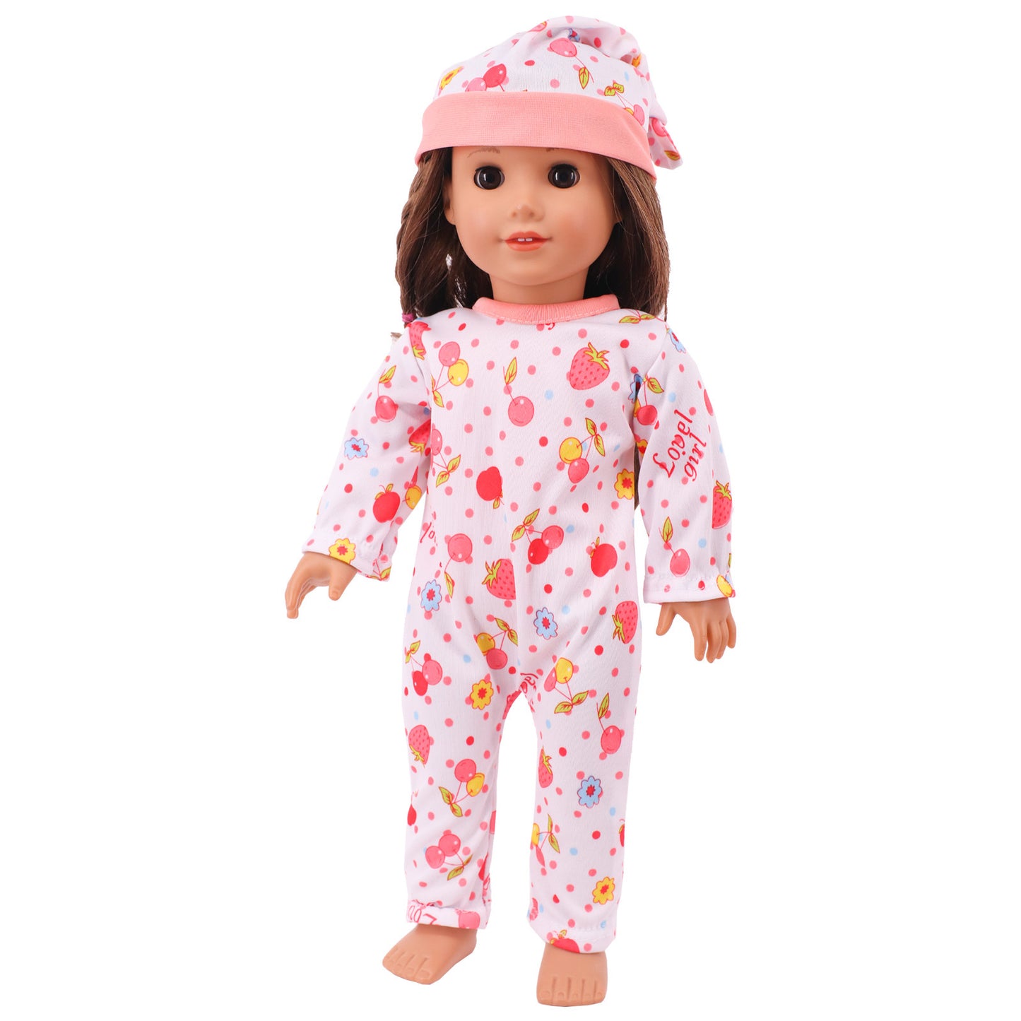 AmaMary 5 Sets Baby Doll Pajamas & Hats for 14–18 Inch Dolls – Soft Cotton Sleepwear with Matching Hats, Cozy Dress-Up Clothes for 15" 17" 43cm Dolls, Imaginative Play Gift for Girls Ages 3+