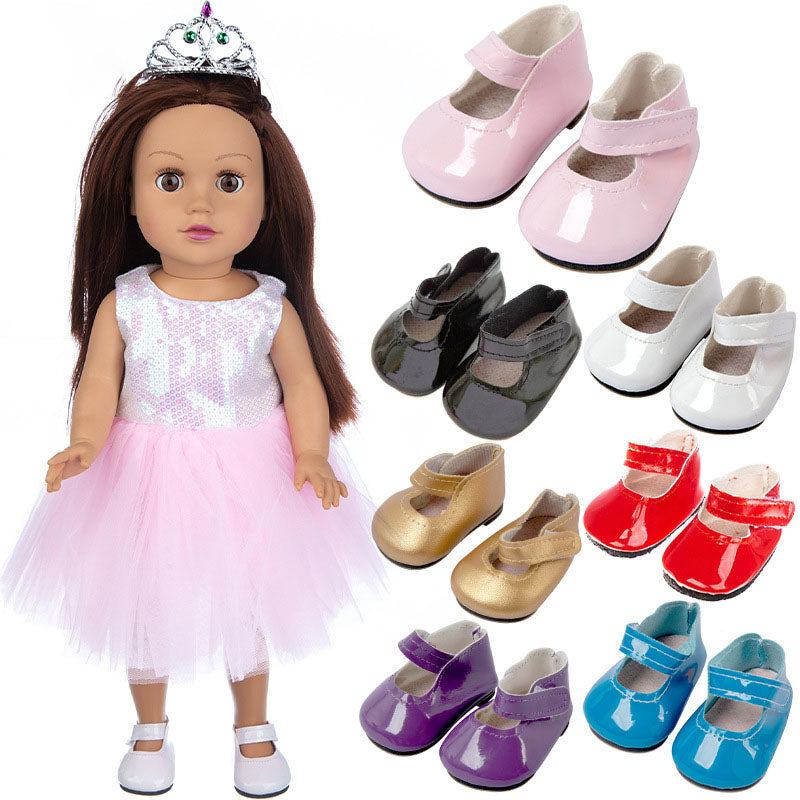 AmaMary 3 Pairs 18" Doll Leather Shoes American Doll Accessories Mini Shoes