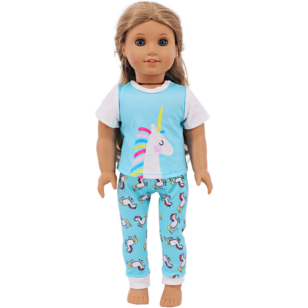 AmaMary 5 Sets 18 Inch Reborn Doll Pajamas with Dinosaur & Cat Patterns - Kids Gift