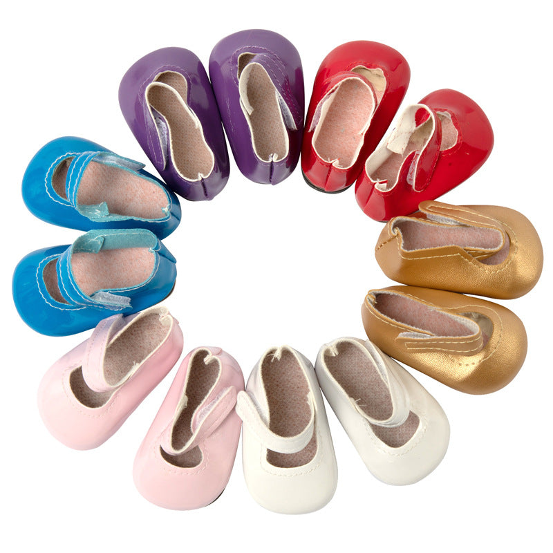 AmaMary 3 Pairs 18" Doll Leather Shoes American Doll Accessories Mini Shoes