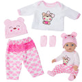 AmaMary 4-Piece Deer & Bear Reborn Doll Clothes Set for 16-18 Inch Baby Dolls - Includes Hat, Shirt, Pants & Socks