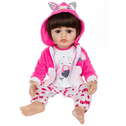 AmaMary 22-23 inch Rose Red Owl 3-Piece Cotton Doll Outfit Set with Jacket, Pants & Top, Pretend Play, Storytime, Dress-Up Fun, Gift for Girls Playtime