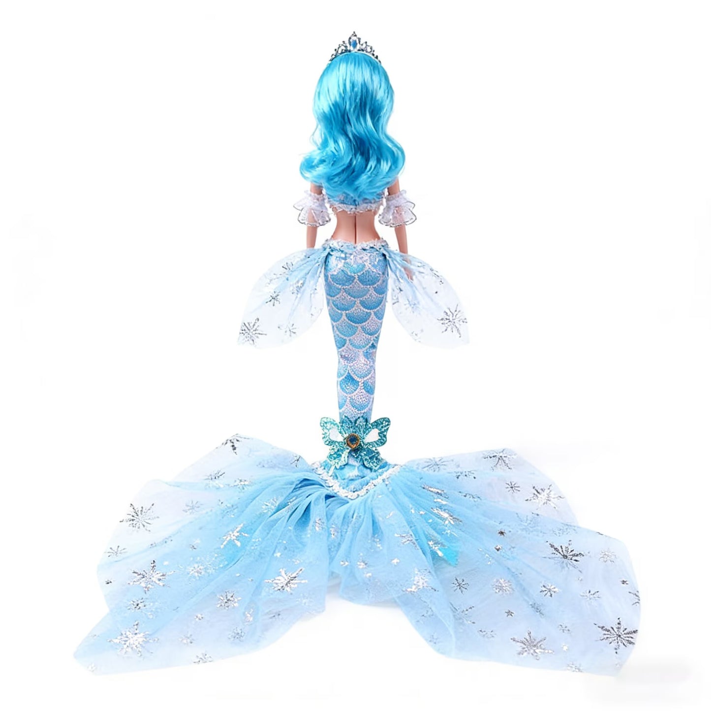 AmaMary 12 Inch Mermaid Princess Doll – Colorful Fashion Removable Outfit with Long Wavy Curly Hair – Poseable Mermaid Toy with 11 Joints – Gift for Girls Birthday, Holiday or Christmas
